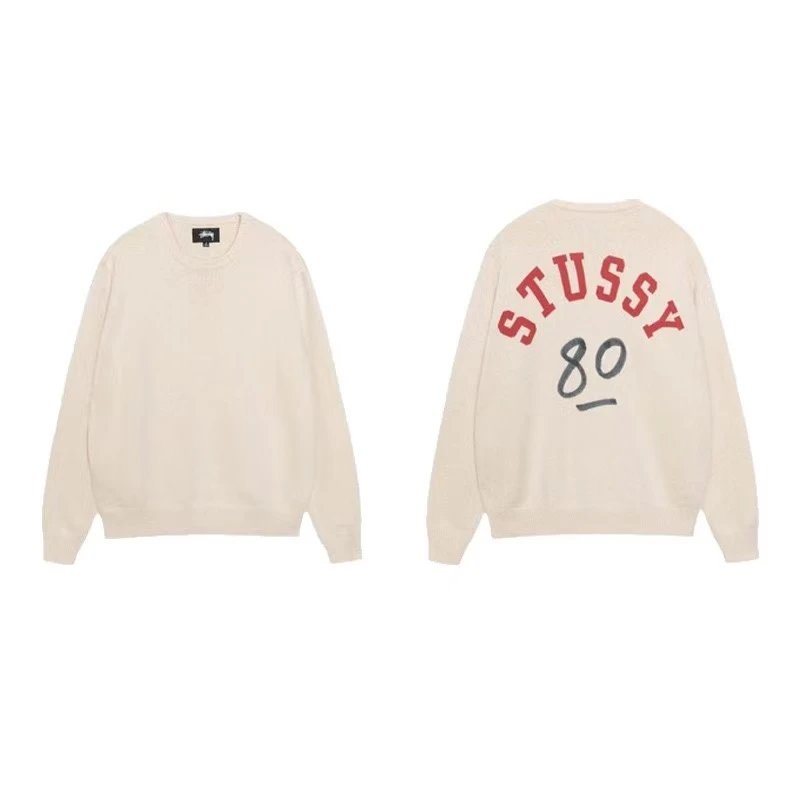 Stüssy Hoodies & Sweatshirts Waffle-Knit Raglan Crewneck Sweatshirt — 7