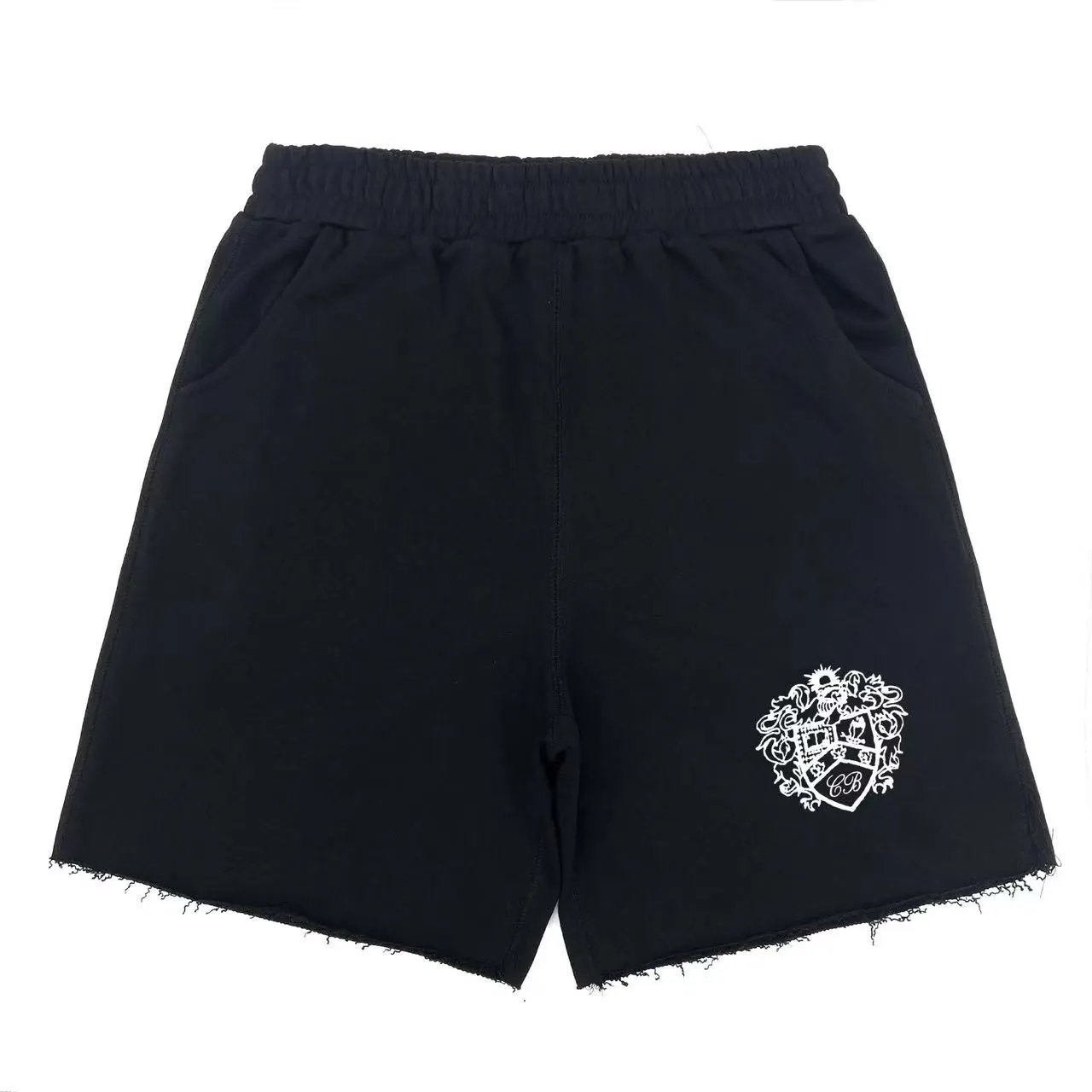 Cole Buxton Shorts CBX Logo Raw-Hem Sweat — 23