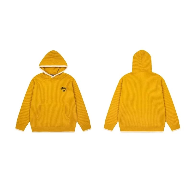 Stüssy Hoodies & Sweatshirts Waffle-Knit Raglan Crewneck Sweatshirt — 34