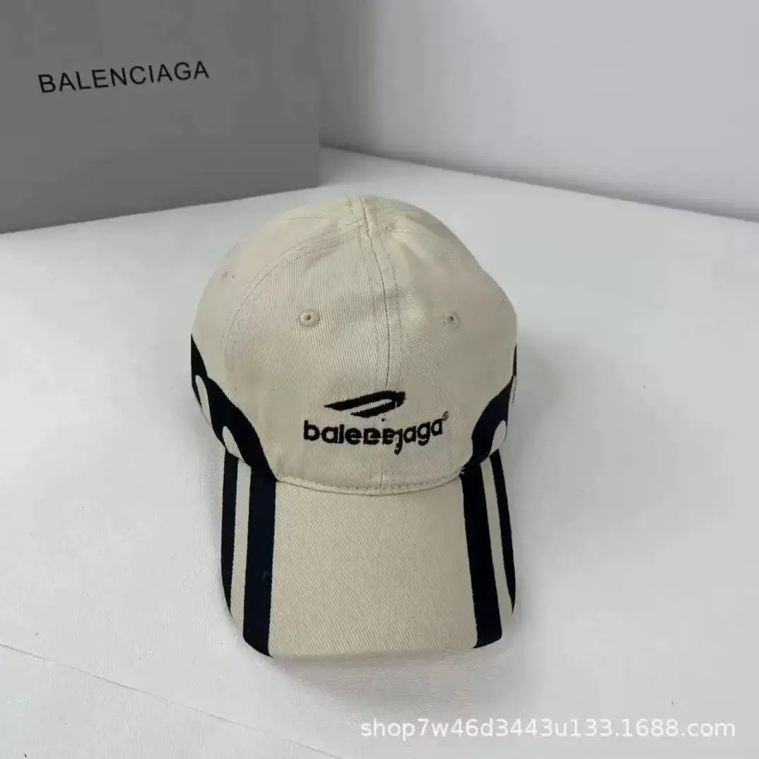 Balenciaga Hats Distressed Logo Baseball Cap — 25