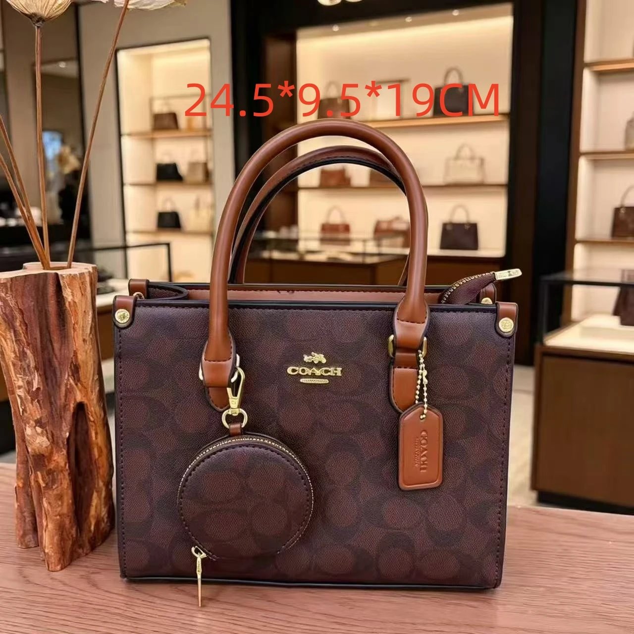 Coach Shoulder Bags Teri Signature Canvas Chain Bag — 36