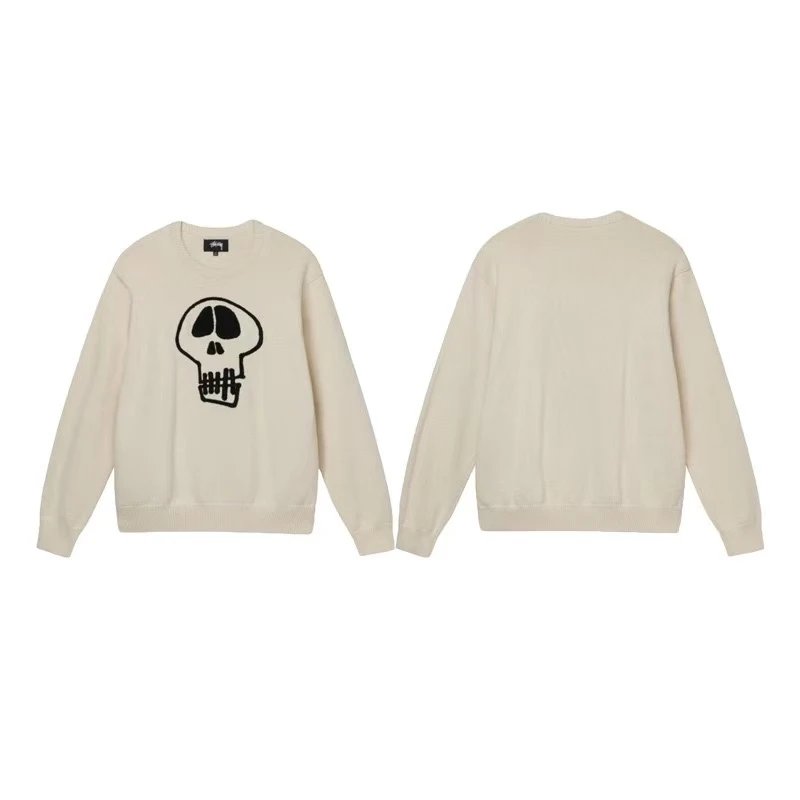 Stüssy Hoodies & Sweatshirts Waffle-Knit Raglan Crewneck Sweatshirt — 16