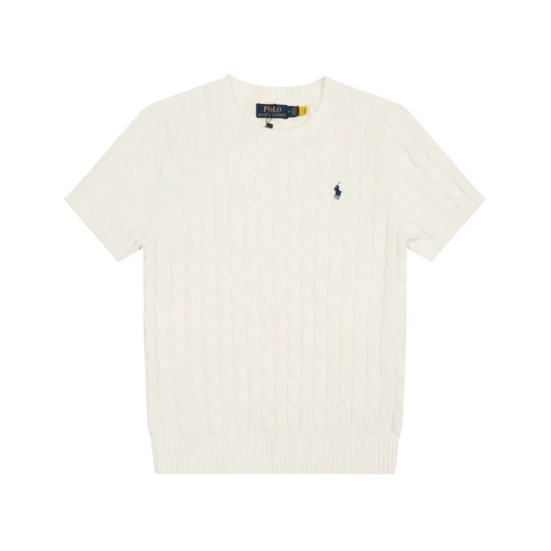 Polo Ralph Lauren Knitwear Short-Sleeve Cable-Knit Shirt — 29
