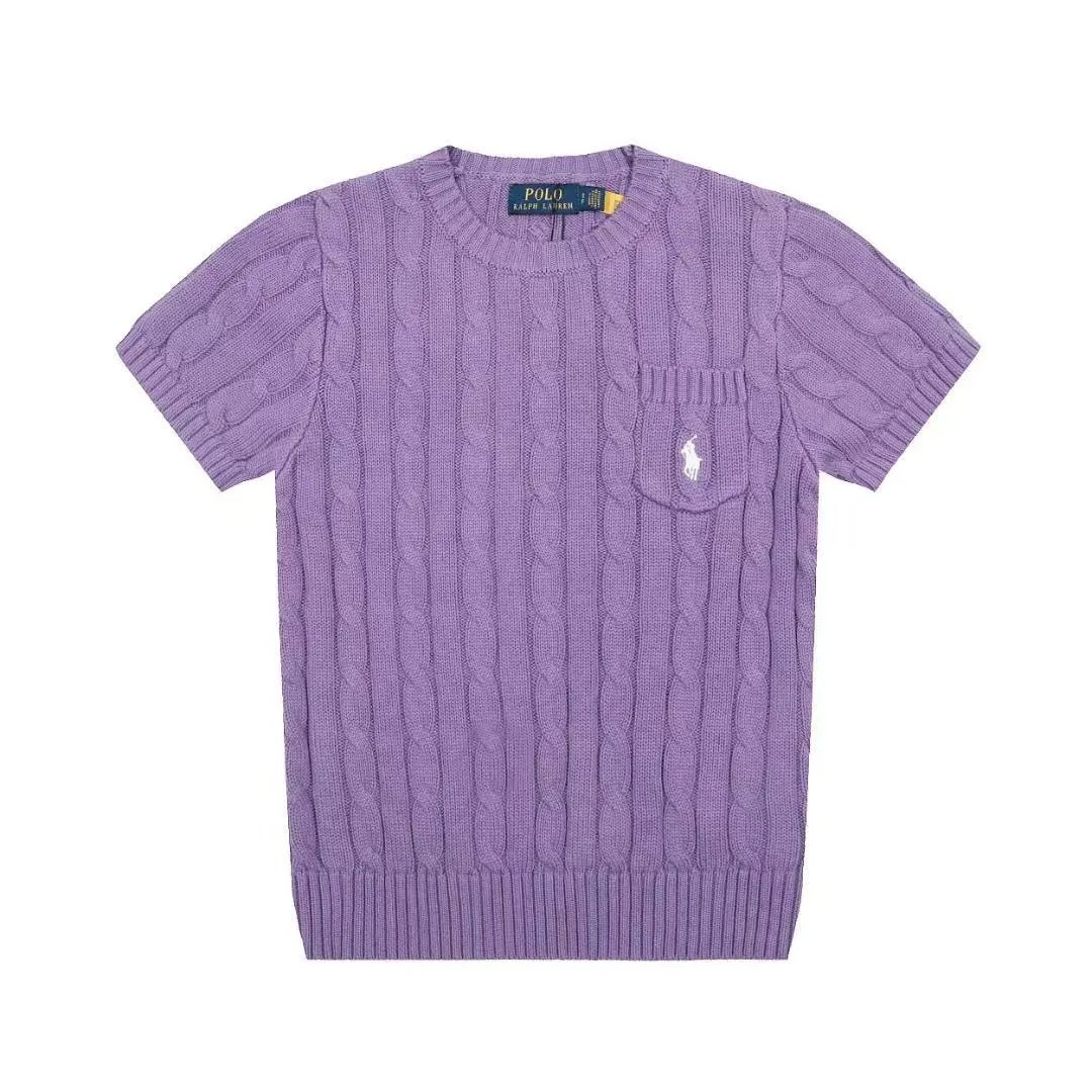 Polo Ralph Lauren Knitwear Short-Sleeve Cable-Knit Shirt — 21