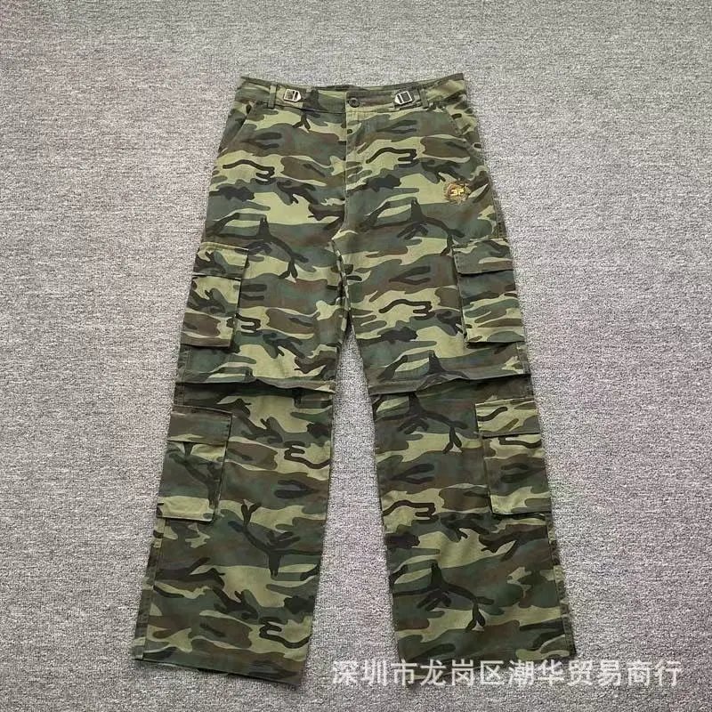 Balenciaga Trousers Wide-leg drawstring sweatpants with side stripes — 8