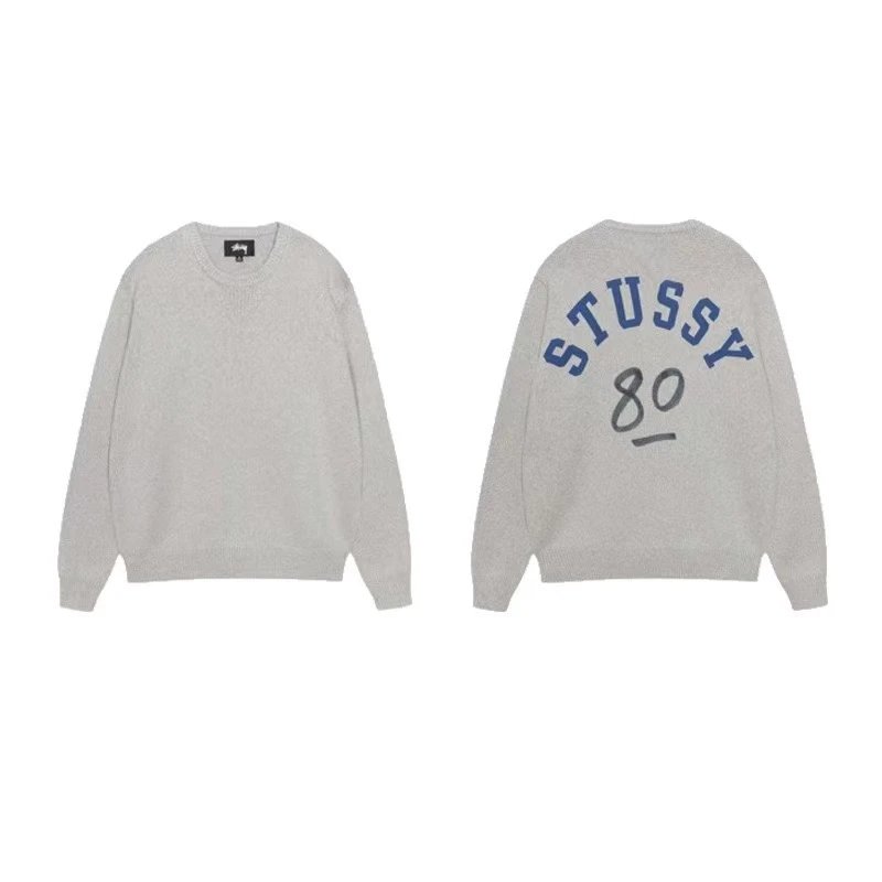 Stüssy Hoodies & Sweatshirts Waffle-Knit Raglan Crewneck Sweatshirt — 6