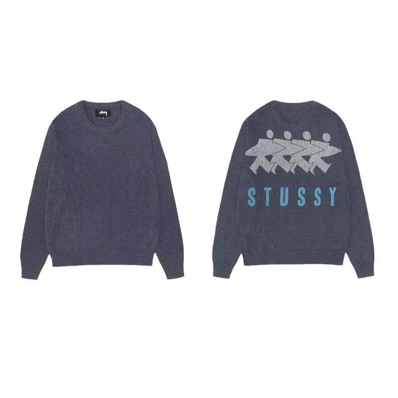 Stüssy Hoodies & Sweatshirts Waffle-Knit Raglan Crewneck Sweatshirt — 23