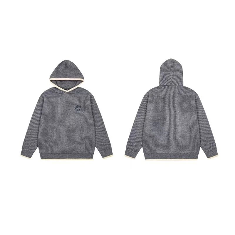 Stüssy Hoodies & Sweatshirts Waffle-Knit Raglan Crewneck Sweatshirt — 36
