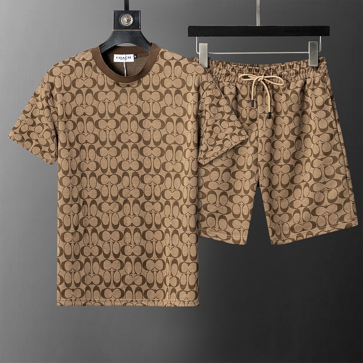 Dior Matching Sets Embossed monogram T-shirt and shorts set — 6637 card color suit