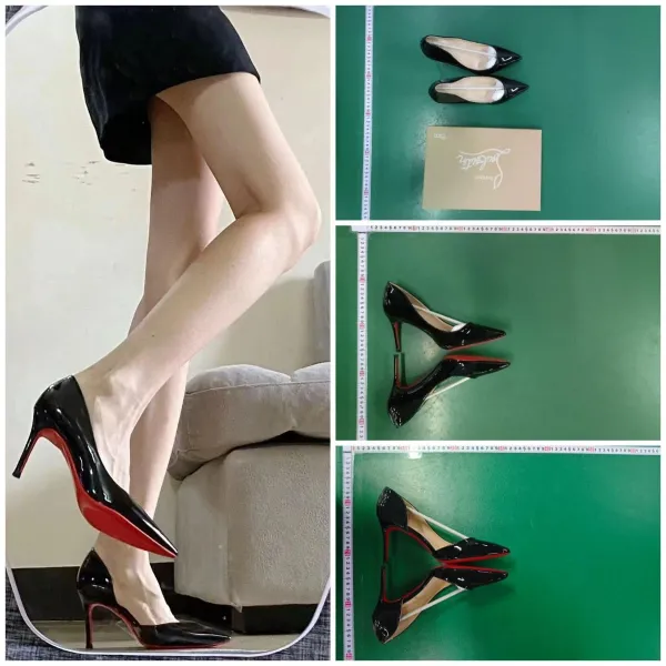 Christian Louboutin Pigalle Spikes Black Gold Studded Stilettos - 4