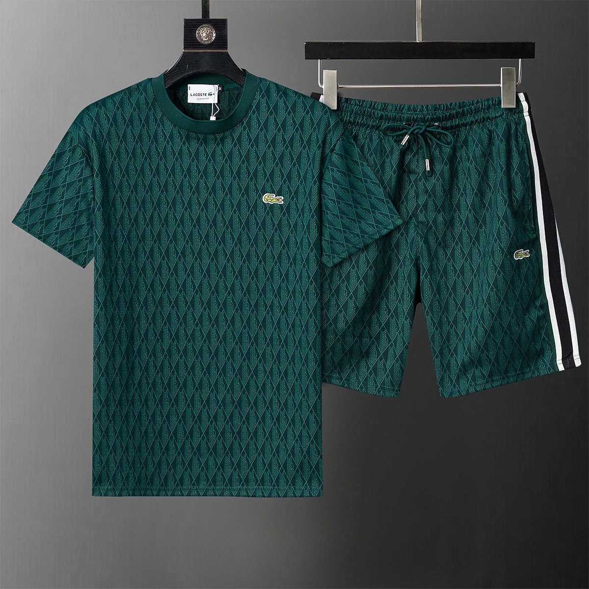 Dior Matching Sets Embossed monogram T-shirt and shorts set — 6650 Dark blue suit