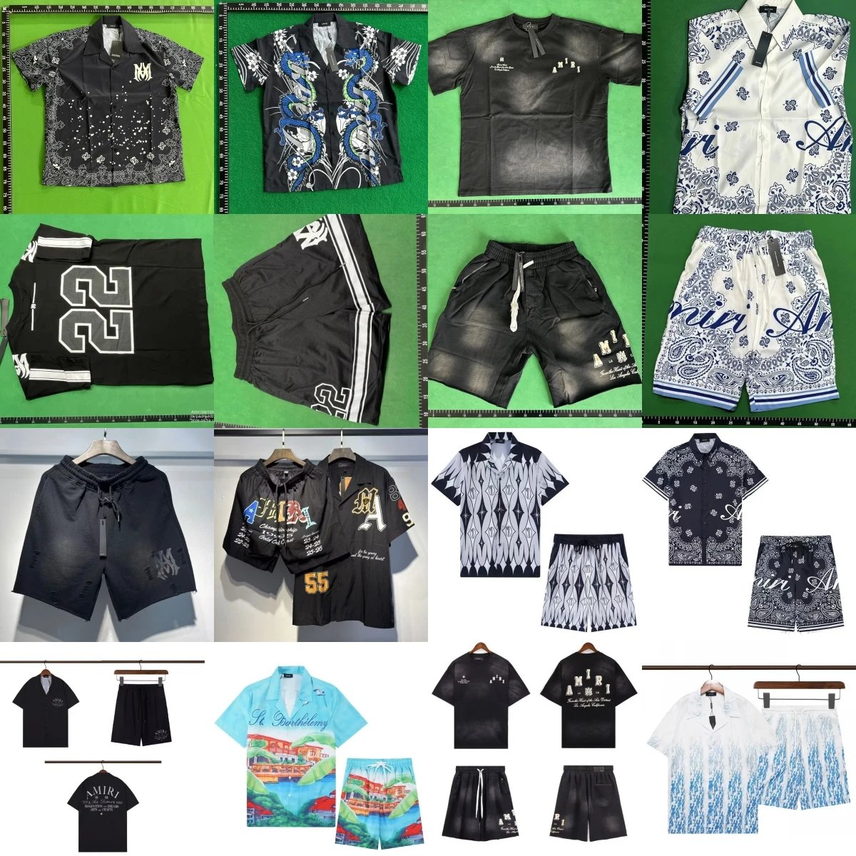 High quality summer vacation short sleeve shorts set
