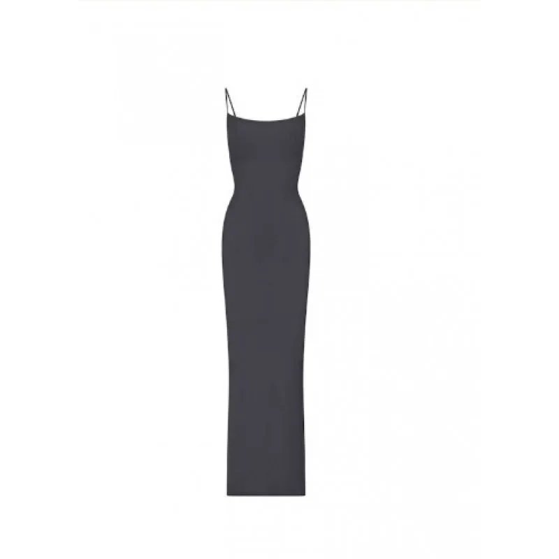 Dark gray [camisole long skirt] high version