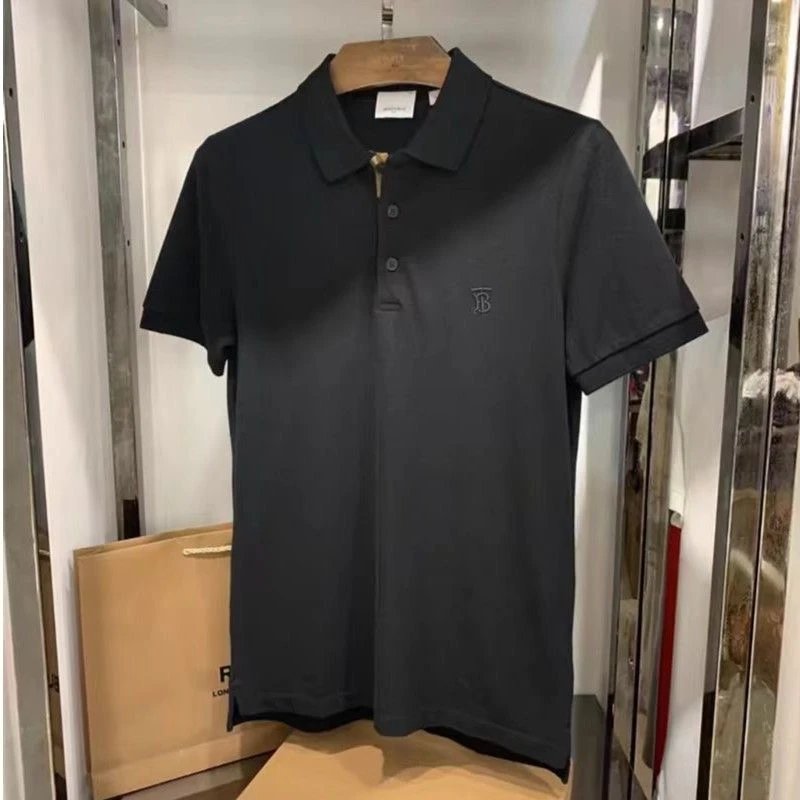 Burberry Shirts Short-Sleeve Polo Shirt with Check Collar — 16.