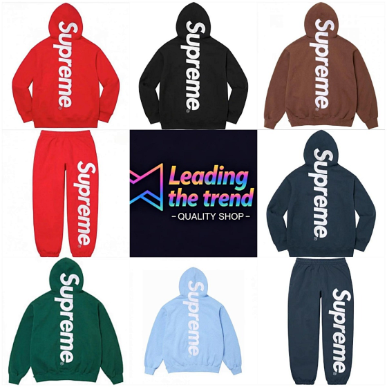 2026 New Sup Patch Logo Embroidered Heavyweight Hoodie & Sweatpant Set for Men, Hot Style, wa: +1 (320) 436-7326