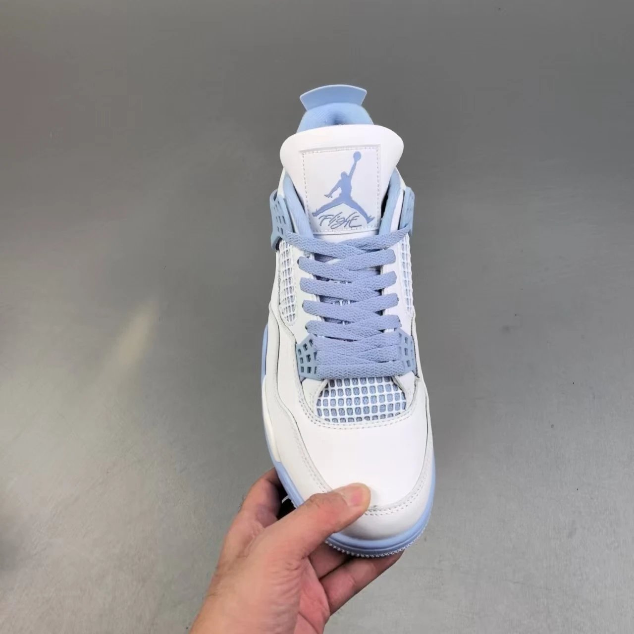 耐克 Nike Air Jordan  潮流 中帮 复古篮球鞋男女同款运动鞋板鞋 乔4  AJ4白蓝