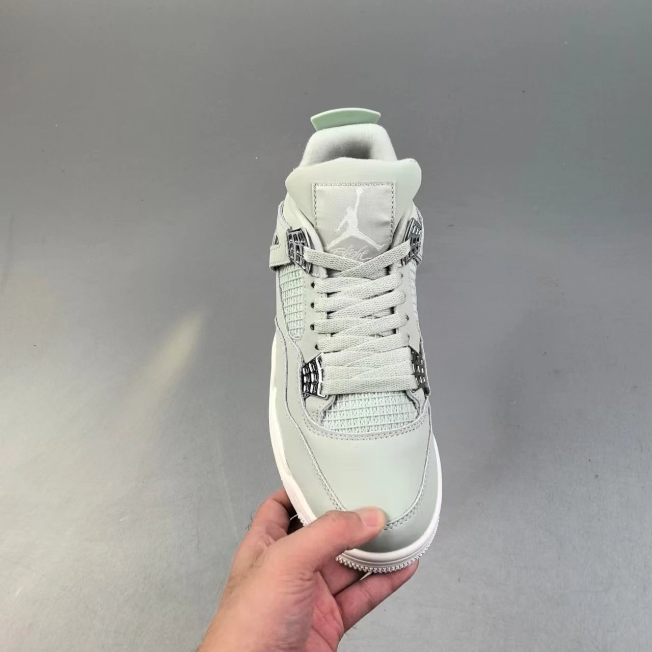 耐克 Nike Air Jordan4 潮流 中帮 复古篮球鞋男女同款运动鞋板鞋 乔4  AJ4米绿