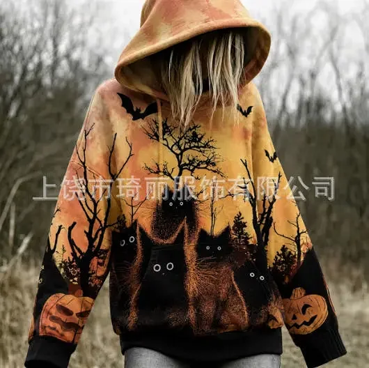 Unbranded Hoodies & Sweatshirts Pullover Hoodie with Skull and Viking Graphic Prints — 19