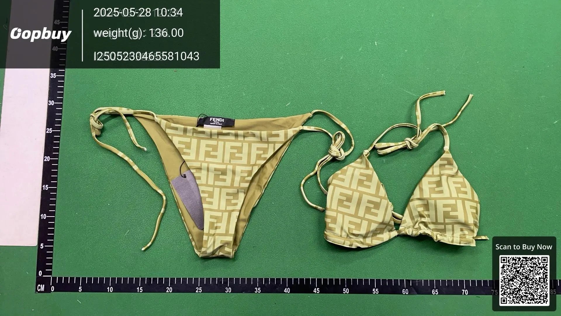 Fendi Swimwear Tie-Side Triangle Bikini Set image 5