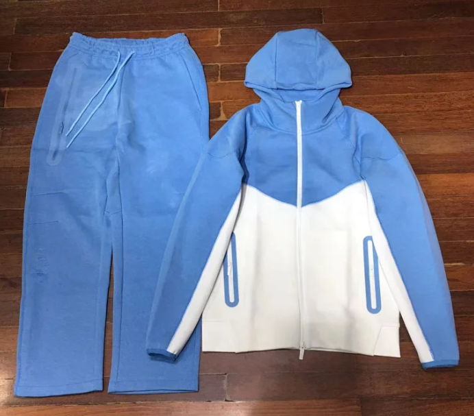 Blue with white