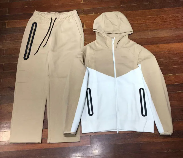 Khaki splicing white