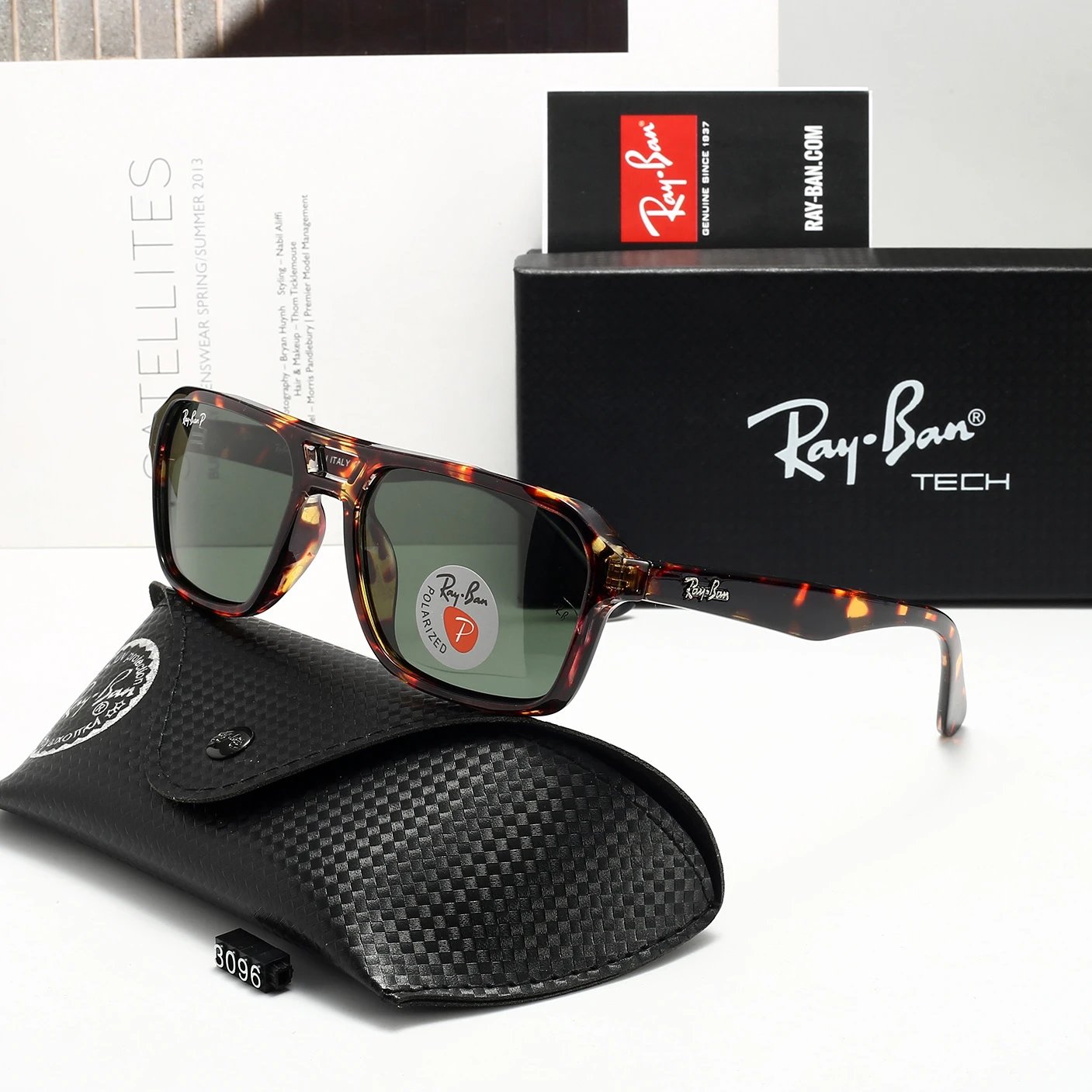 Ray-Ban Tech Wayfarer Polarized Tortoise Sunglasses