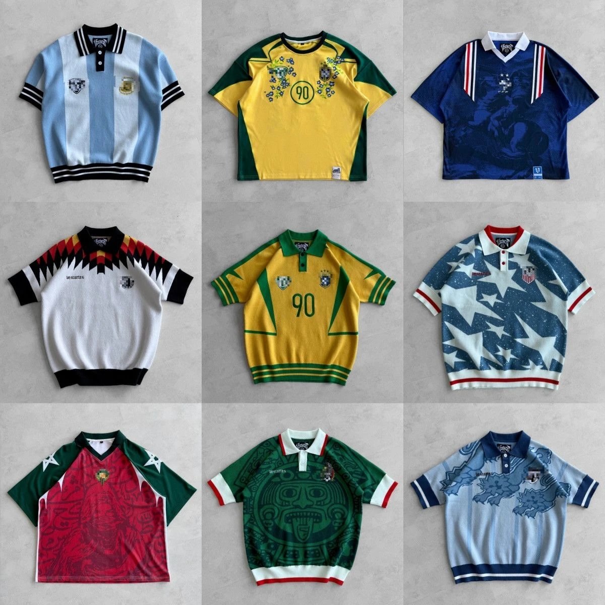 Gothic 90 Multi Color Retro Football Jersey