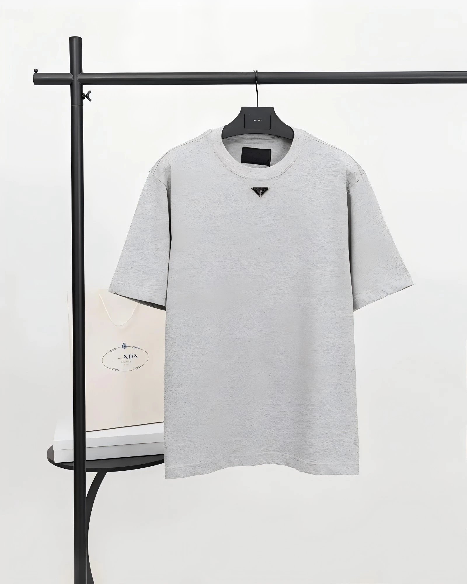 Prada Triangle Logo T-Shirt - 000609