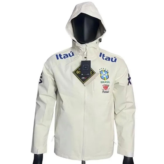 Brazilian football jacket cotton jacket Paris Barcelona Chelsea men's and women's windbreaker with fleece thin design