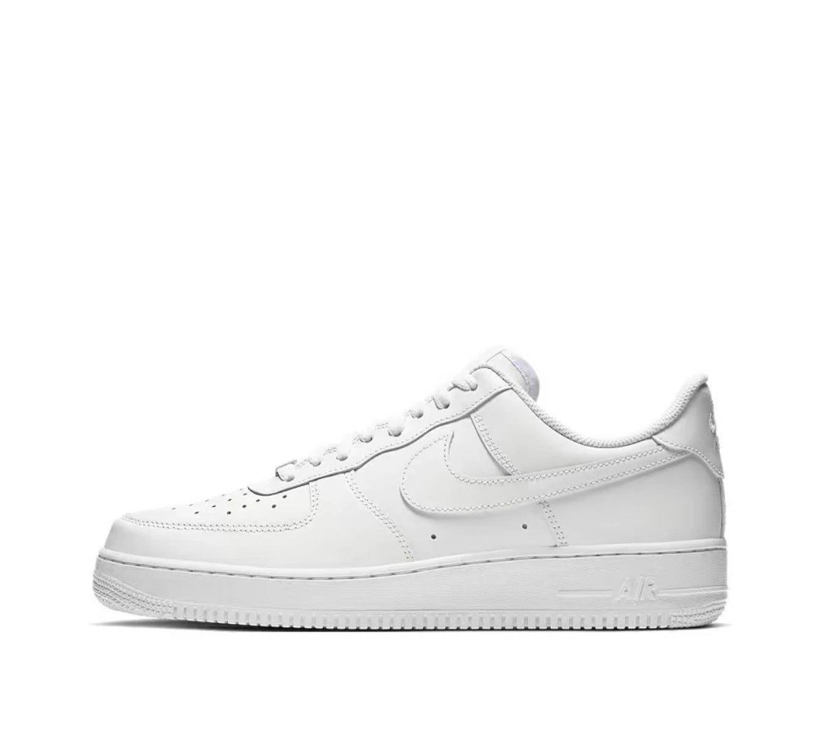 [WW1] Pure White Top Layer Cowhide Black Warrior All White Classic Low Top White Sneakers Couple Sports Skate Shoes
