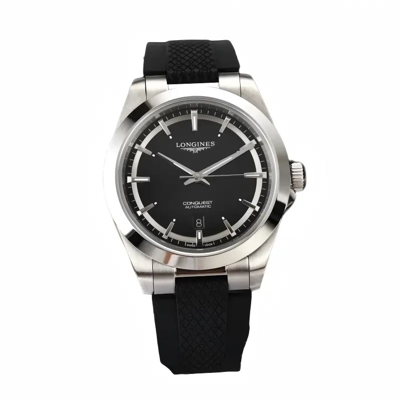 Longines [DX185-1] Men's Business Watch with Rubber Strap and Luminous Mechanical Watch