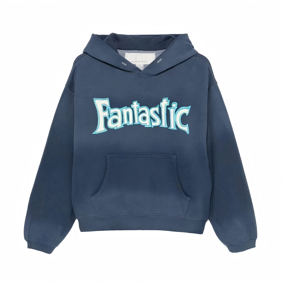 [California Style] ROSÉ Same Style ERL 24FW Distressed Faded Tie-Dye Wash French Blue Hoodie