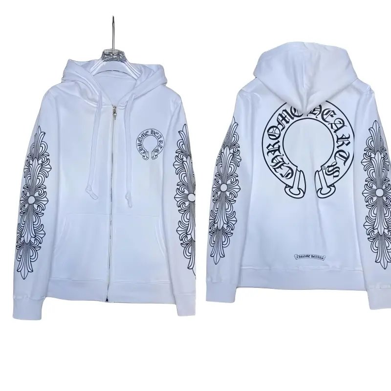 Spot shooting trendy cross hooded sweatshirt cross-border loose men's and women's zipper hoodie