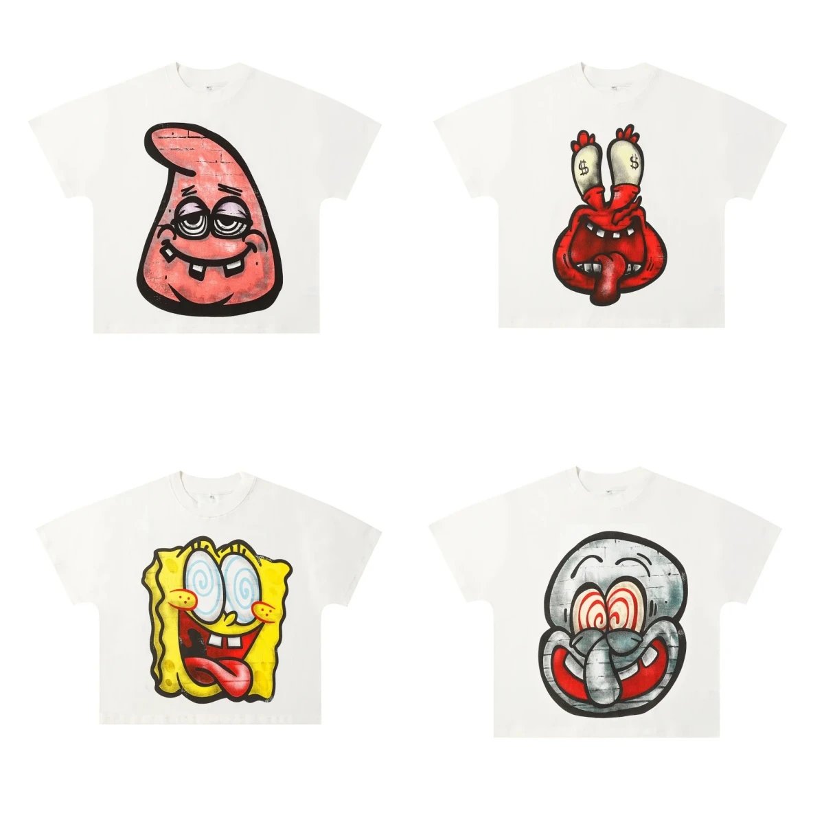 夏季卡通印花男女青少年街头短袖T恤