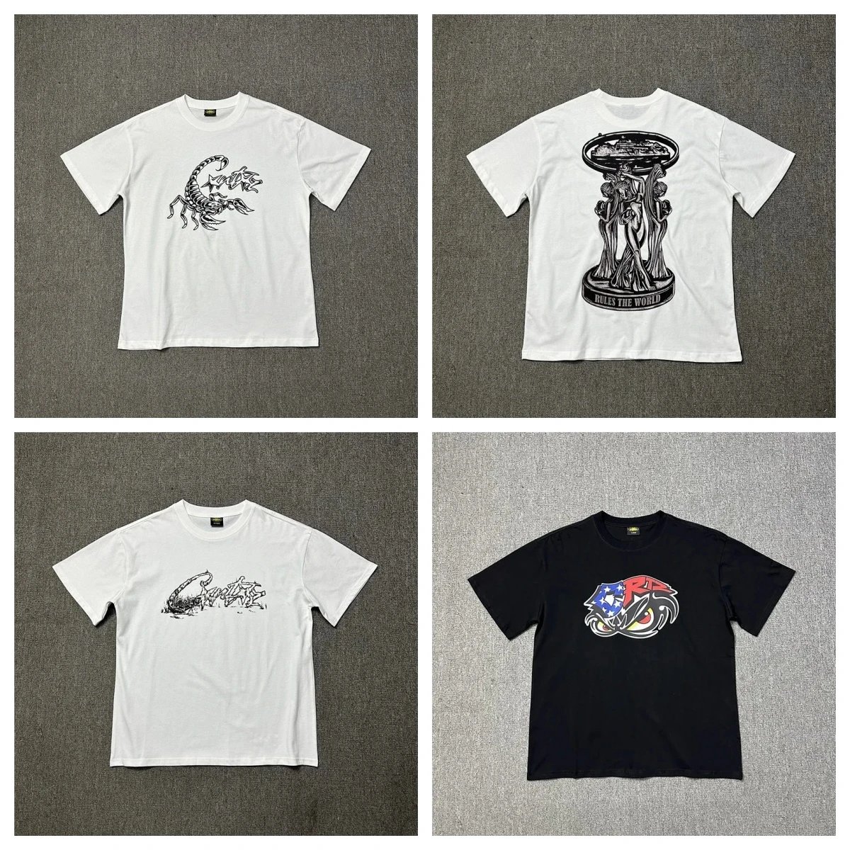 Ct Printed Trendy Brand Men's and Women's Loose Casual Short sleeved T-shirt None