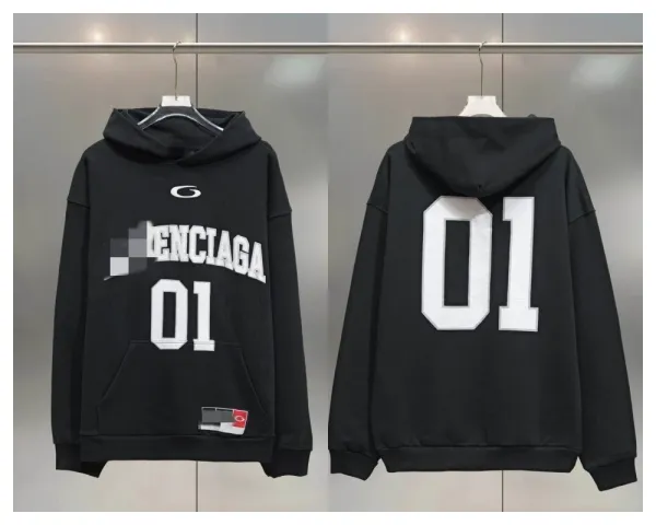 Balenciaga 01 Arch Logo Hoodie Black - 1