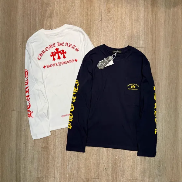 Design Dafan Triple Cross Long Sleeve T-Shirt Gray T-Shirts - 6