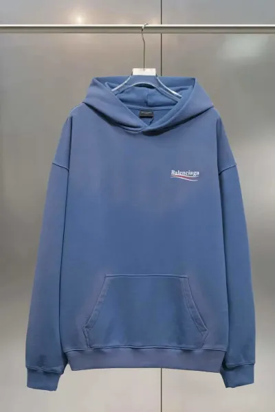 Balenciaga Logo Hoodie Blue Hoodie - 1
