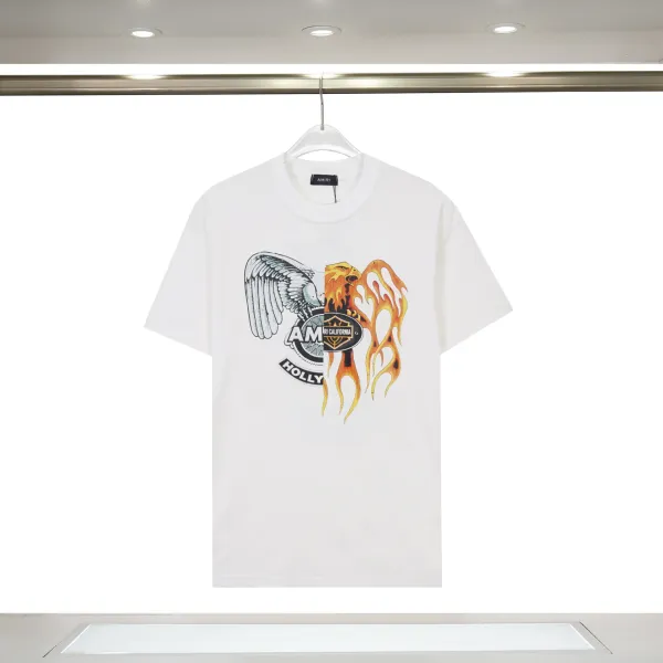 Amiri Eagle Flame Graphic White T-Shirt - 1