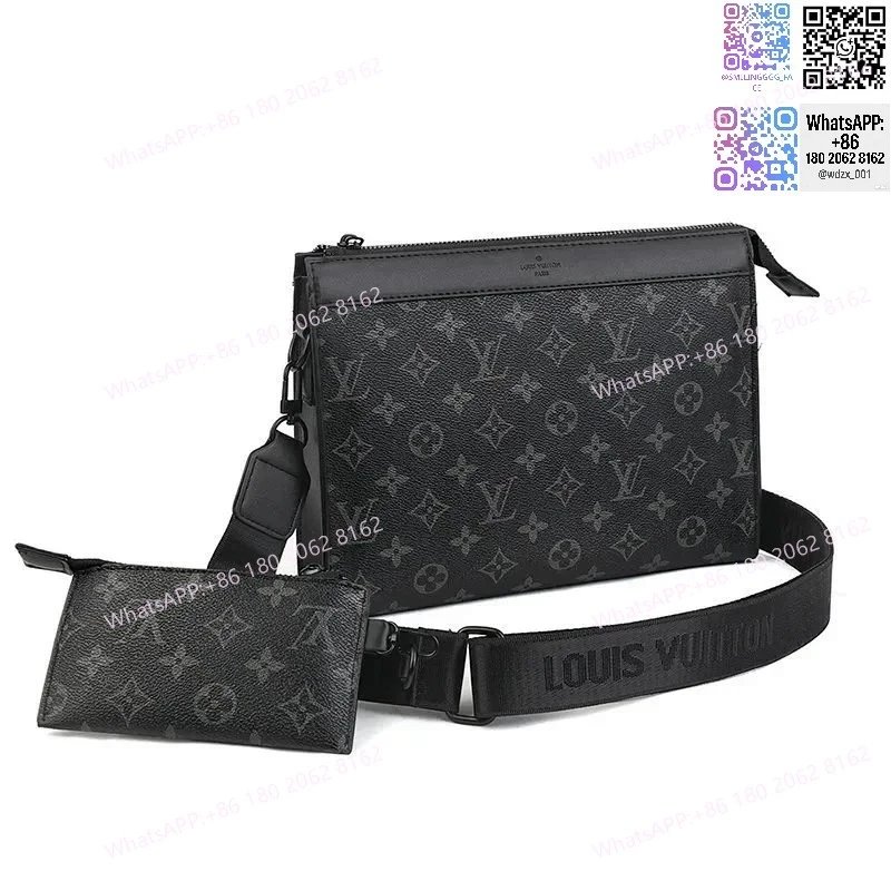 Louis Vuitton Trio Messenger Monogram Eclipse Canvas