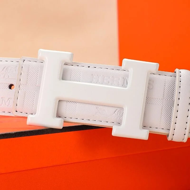 Unbranded Belts Reversible stitched belt with H-shaped buckle — 23