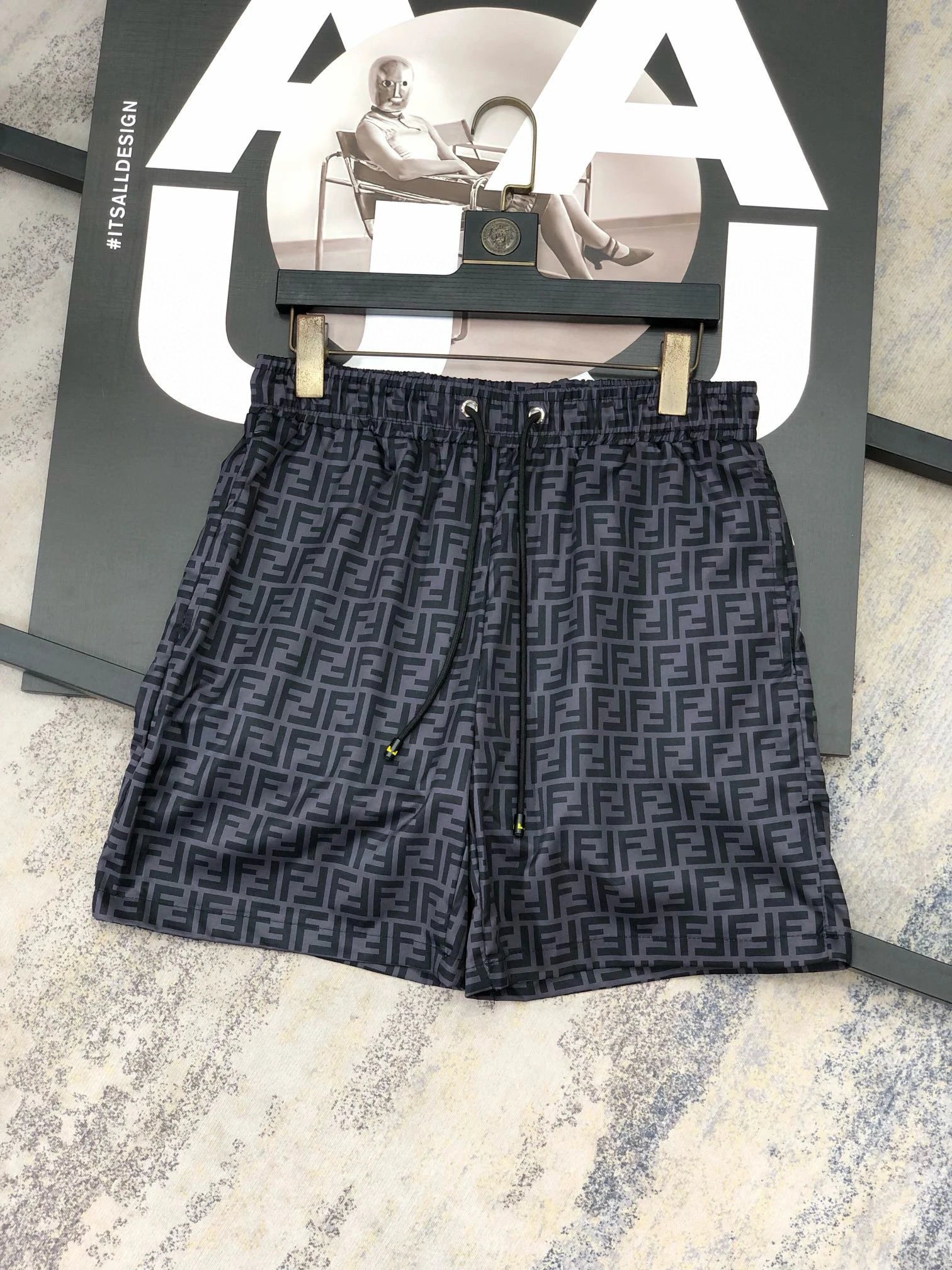 Unbranded Shorts Elastic Drawstring Printed — 37
