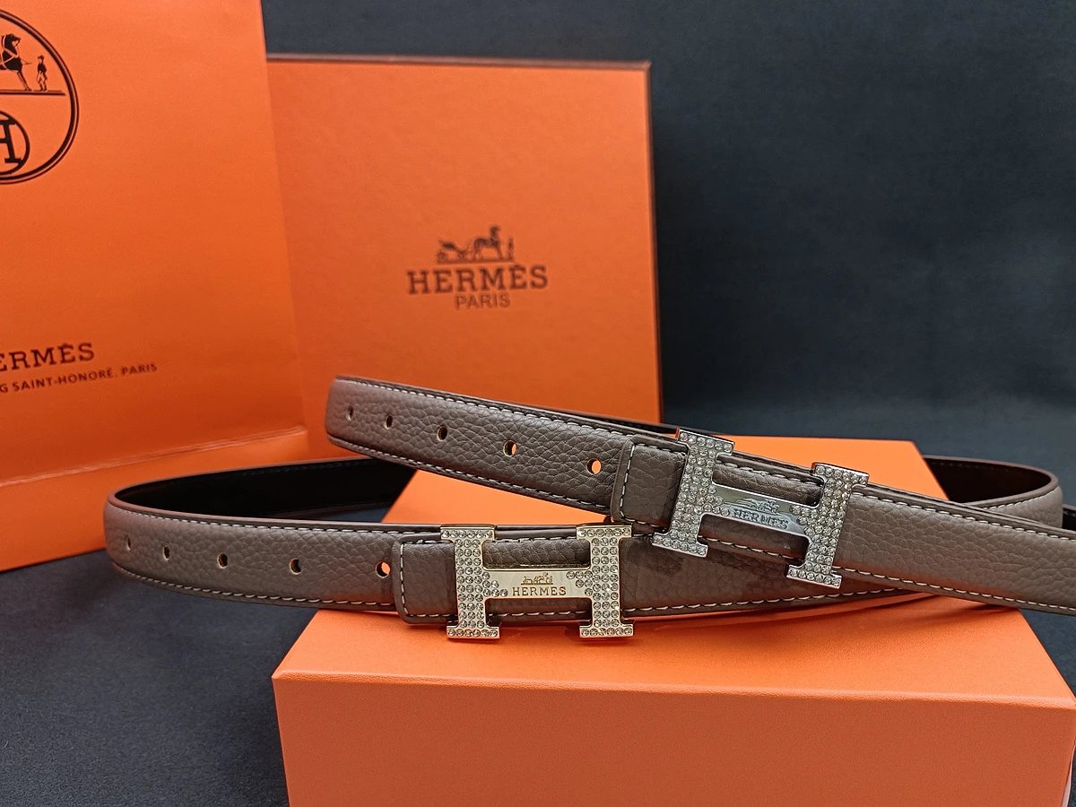 Unbranded Belts Reversible stitched belt with H-shaped buckle — 21