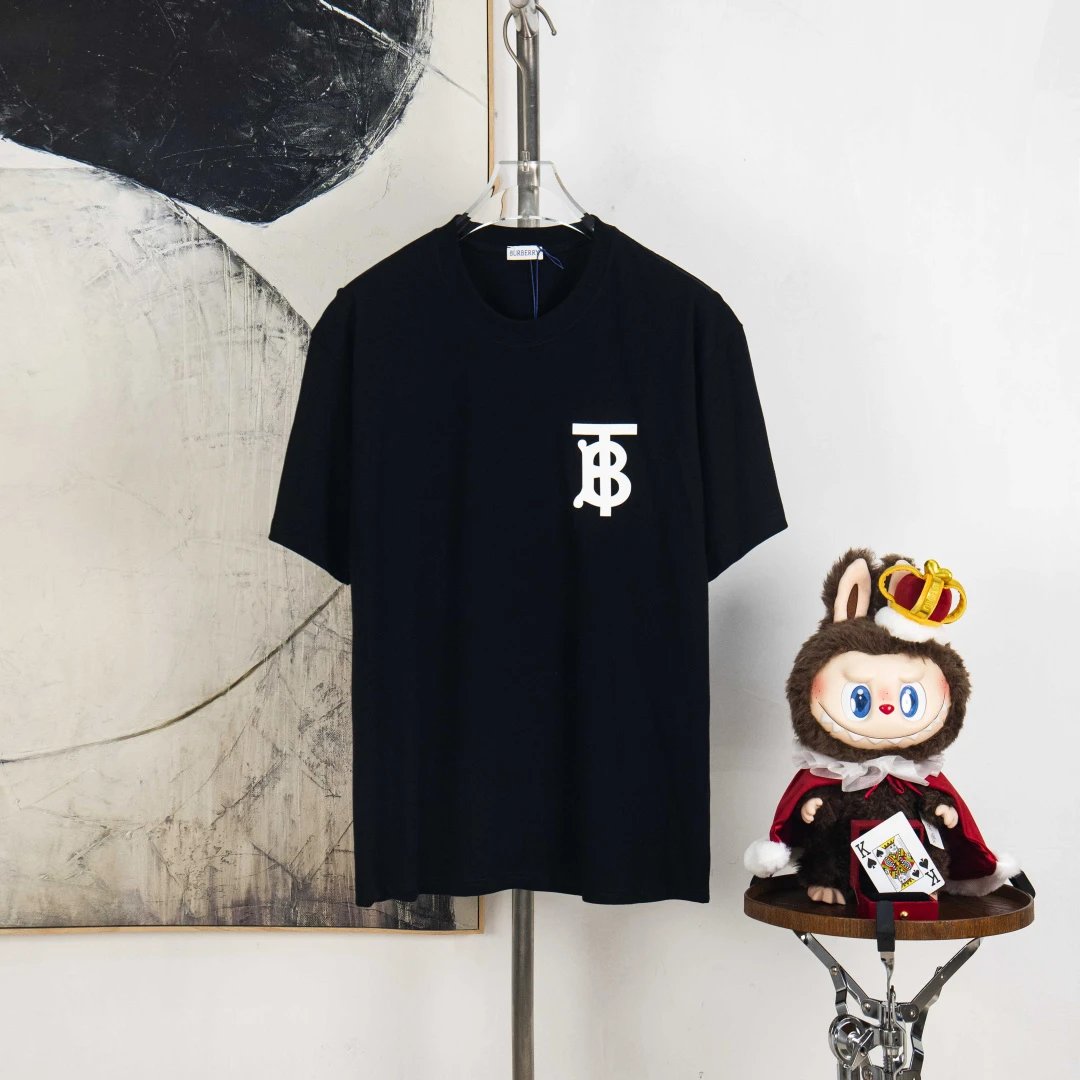 Burberry T-Shirts Check Panel Logo T-Shirt — 07