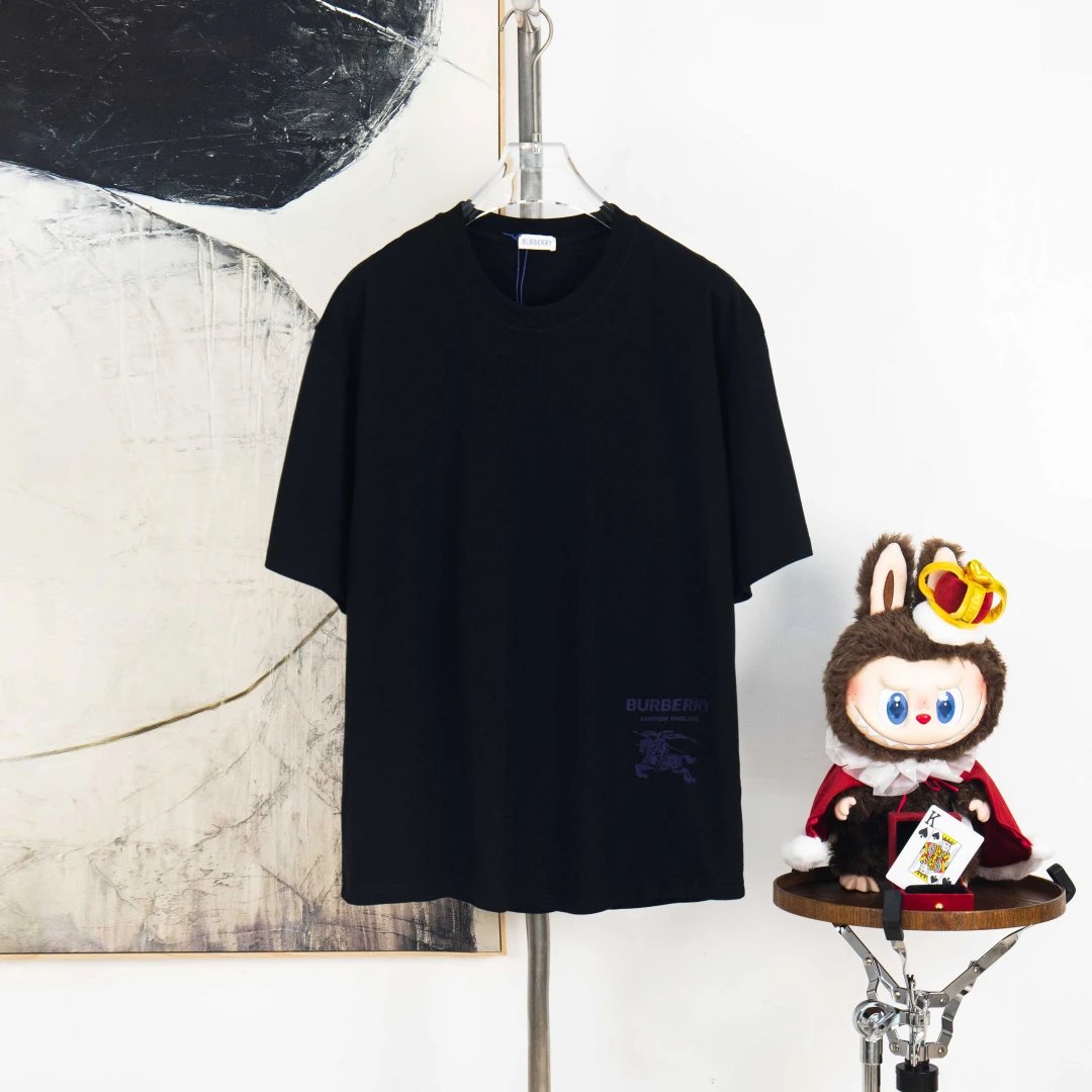 Burberry T-Shirts Check Panel Logo T-Shirt — 13