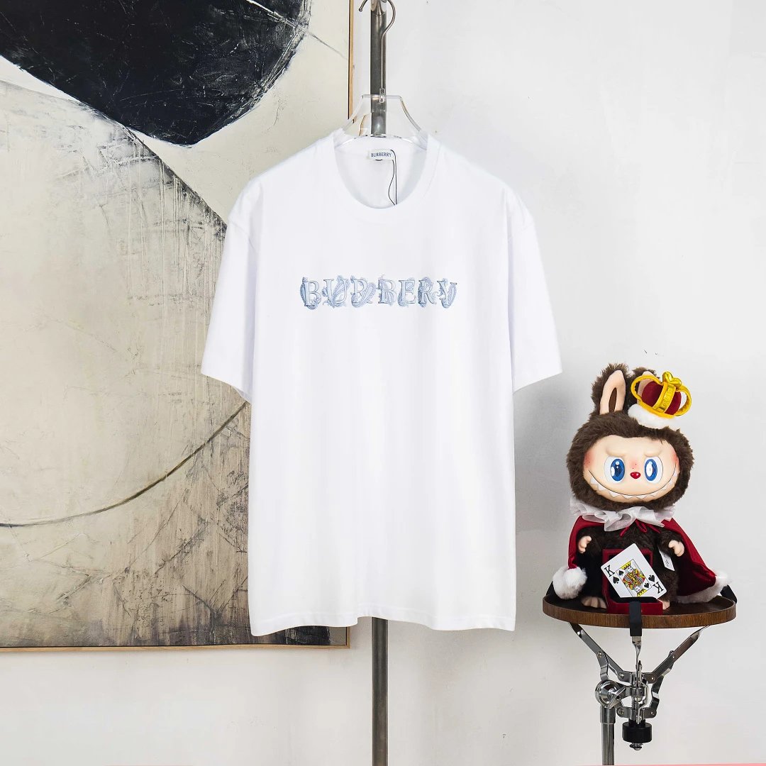 Burberry T-Shirts Check Panel Logo T-Shirt — 14