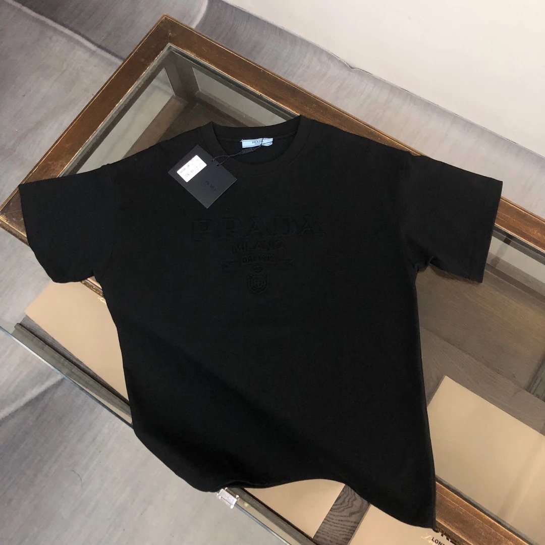 Prada T-Shirts Short-Sleeve Logo T-Shirt — 07