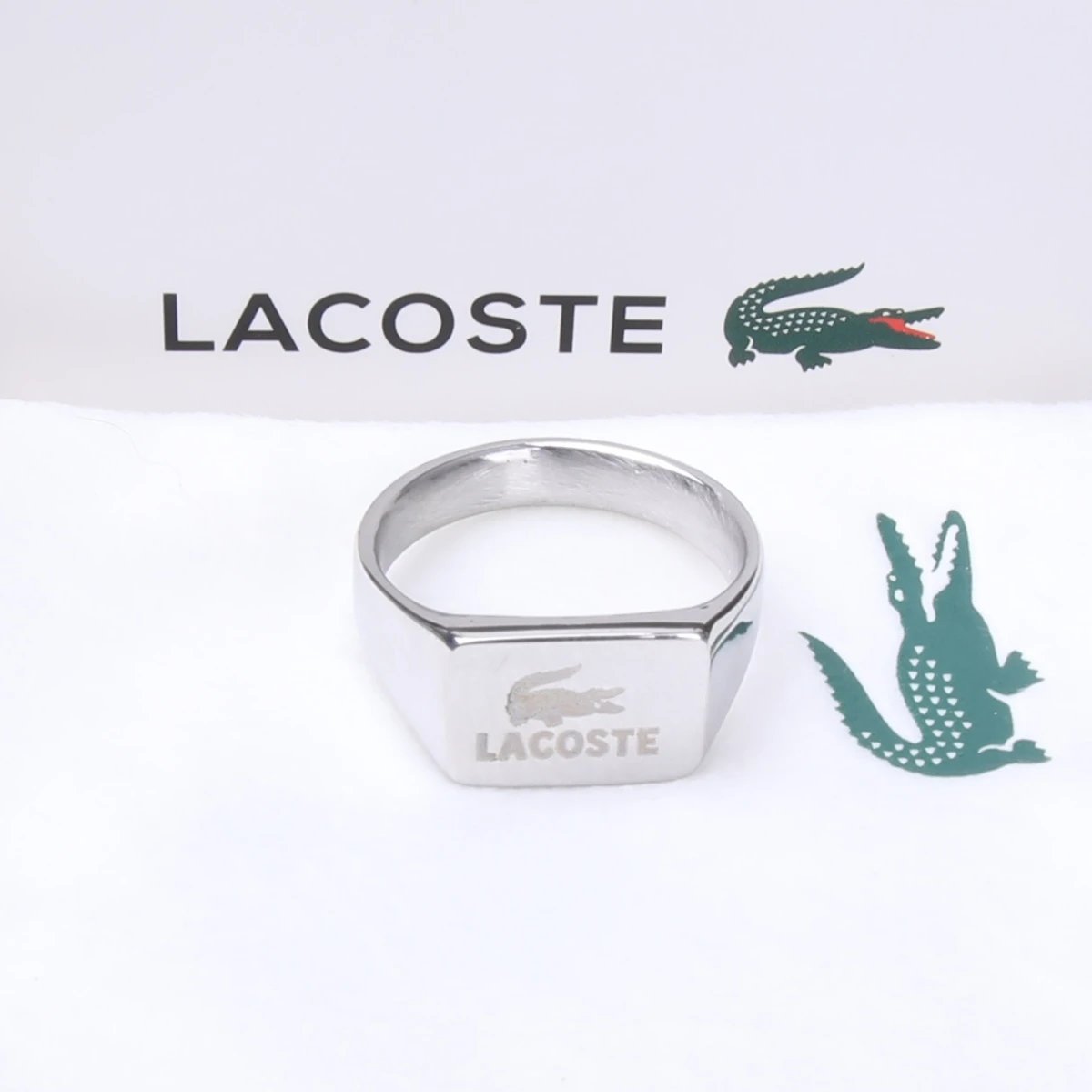 Lacoste Jewelry Crocodile Logo Magnetic Link Bracelet — 37
