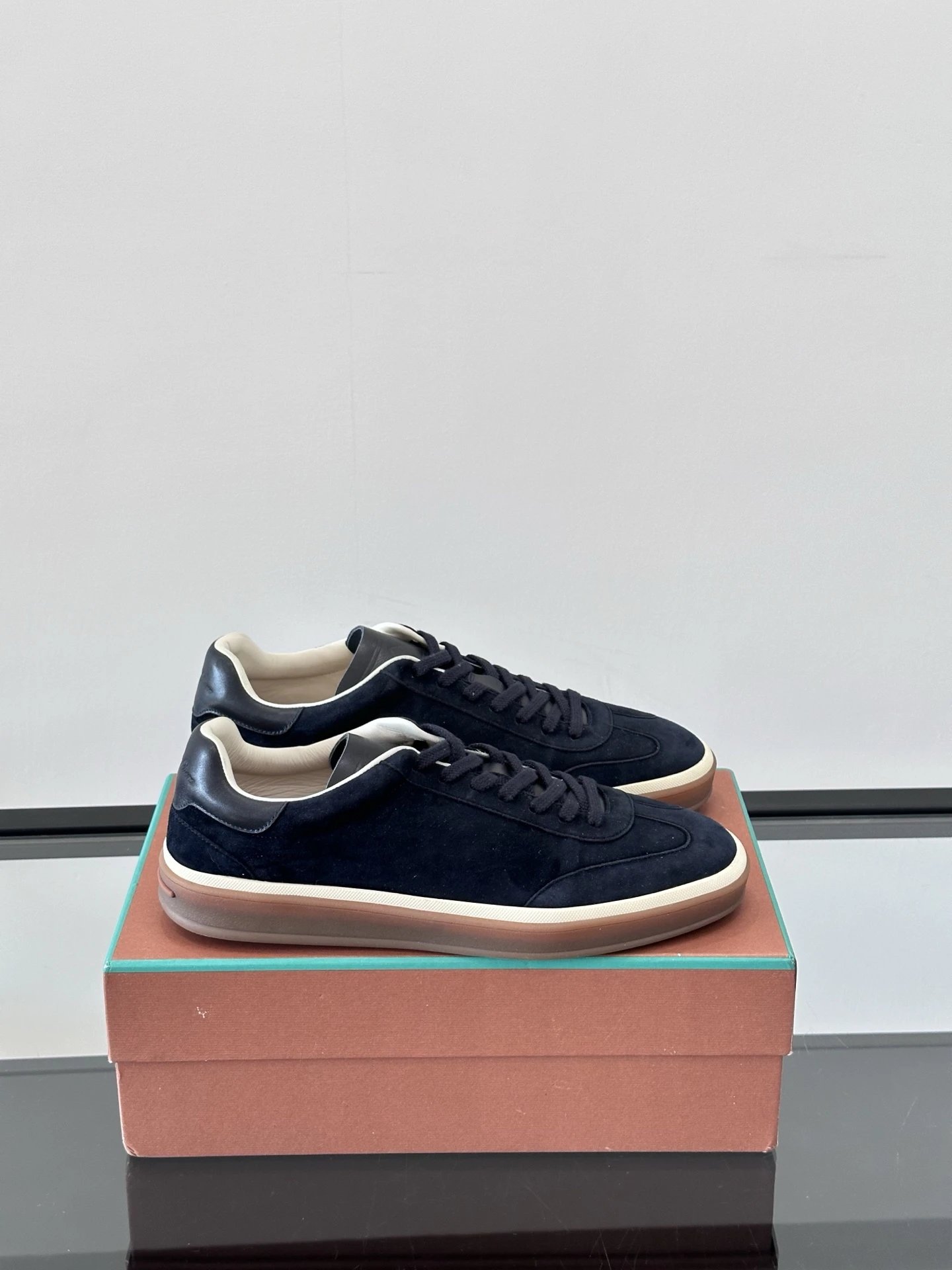 Loro Piana Sneakers 360 LP Flexy Walk Knit and Suede — 33