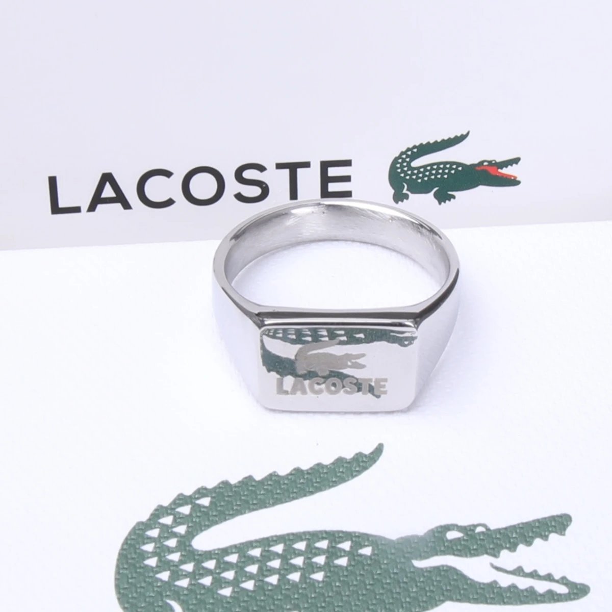 Lacoste Jewelry Crocodile Logo Magnetic Link Bracelet — 35